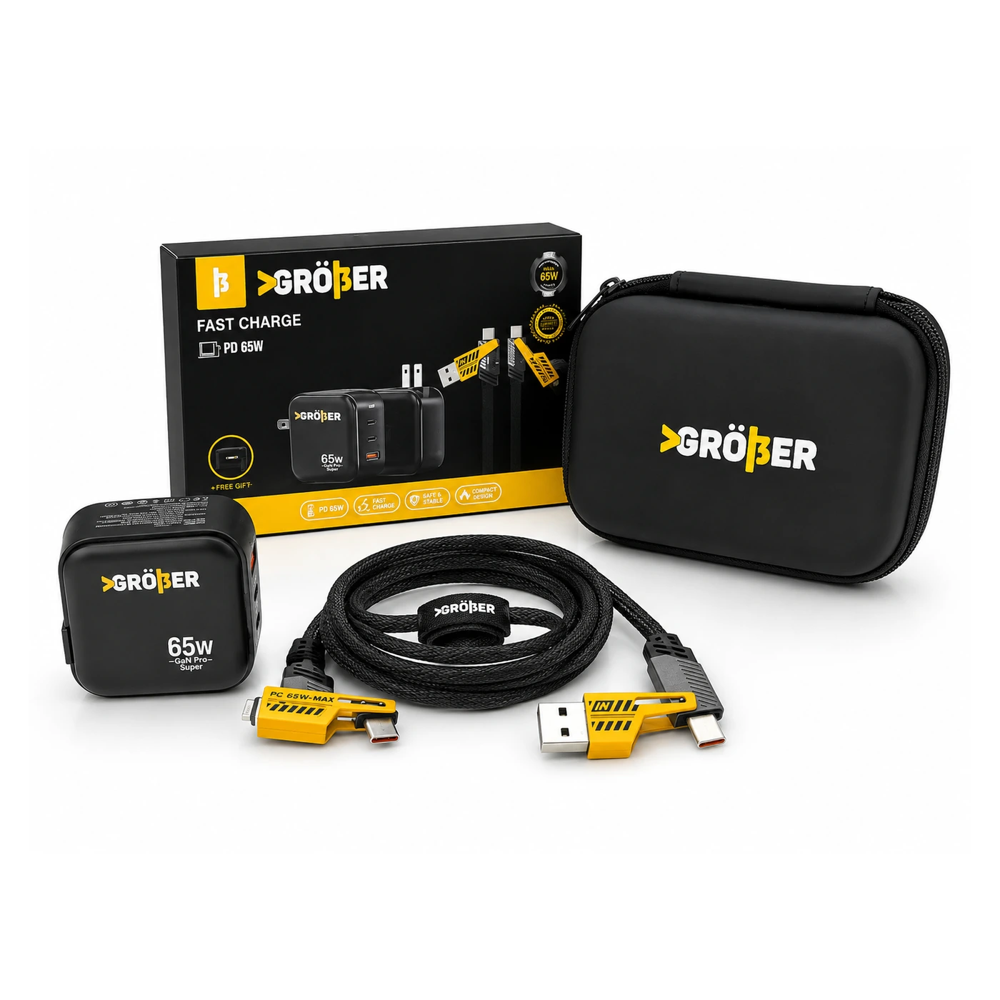 Kit Gröber 65W con Cable 4 en 1 y Estuche